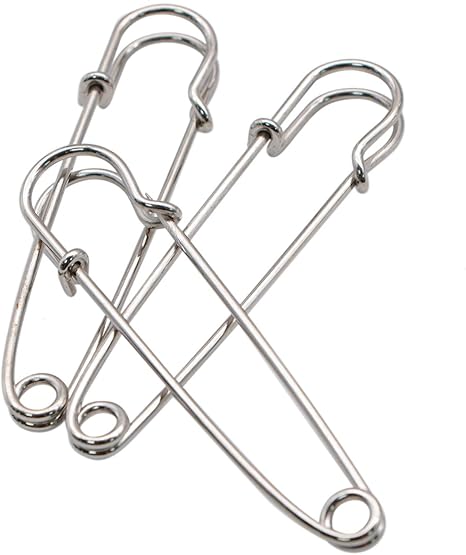 WSSROGY - 60 Pines de Seguridad Resistentes, Acero niquelado Resistente