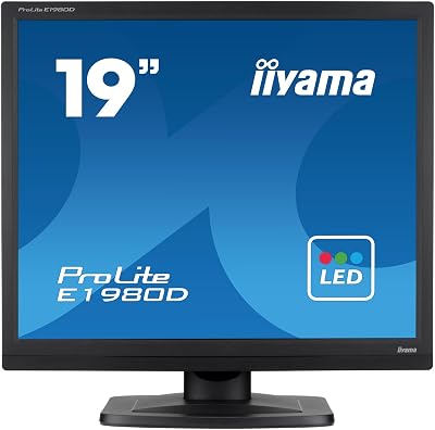 iiyama E1980D-B1 19 Inch LCD Monitor 1280x1024 VGA DVI TN Panel