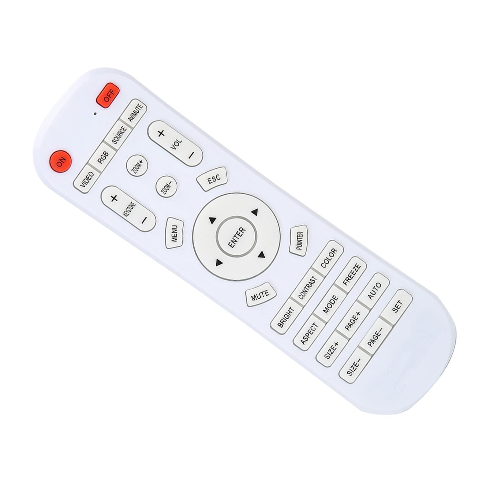 Socobeta Remote Control Universal Remote Controller Wireless Remote Control Replacement for Projector White