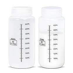 UMETASS 17oz/500ml Wide Mouth Plastic Bottles with