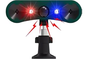 QXMH Solar Outdoor Motion Sensor Alarm: Infrared Induction Alarm, 2 * 129dB SoundOutdoor Motion Detectors, Security Alarm with Red/Blue Light (911W 1 Pack)