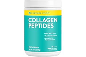 Further Food Collagen Peptides Powder Supplement, Unflavored Grass-Fed Hydrolyzed Peptides Collagen Type 1 & 3, for Hair, Skin, Nails, Joint, Gut Health (85 Servings)
