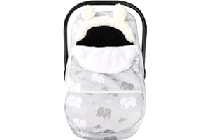 Winter Carseat Cover Boys, Cozy & Warm Cover, Infant Car Seat Canopy, Ultra-Soft Breathable Protect Baby from Cold Wind, Zipp
