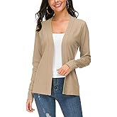 Urban CoCo Women's Long Sleeve Open Front Knit Cardigan Sweater