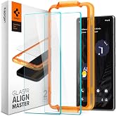Spigen AlignMaster Screen Protector for Pixel 7a | 9H+ tempered glass, Scratch resistance, auto-align tray, Lab-tested 100% c