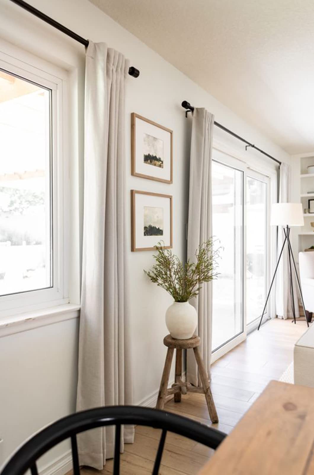 100% Blackout Shield Linen Blackout Curtains for Bedroom 96 Inches Long, Back Tab/Rod Pocket Living Room Drapes, Thermal Insulated Blackout Curtains 2 Panels Set, 50