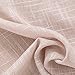 JIN CHAN Linen Like Sheer Curtain Panels for Bedroom Sheer Curtains Rod Pocket Draps for Living Room 63 inches Long 2 Panels Taupe