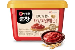 CHUNG JUNG ONE O’food Gochujang – Authentic Korean Red Chili Paste [Mild | 1.1 lb (500g) ] Spicy & Sweet Savory Traditional Fermented Sauce | Gluten-Free | 100% Brown Rice | No Corn Syrup | Great for Bibimbap, Marinades, Stews & BBQ