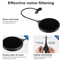 Aokeo Professional Microphone Pop Filter Mask