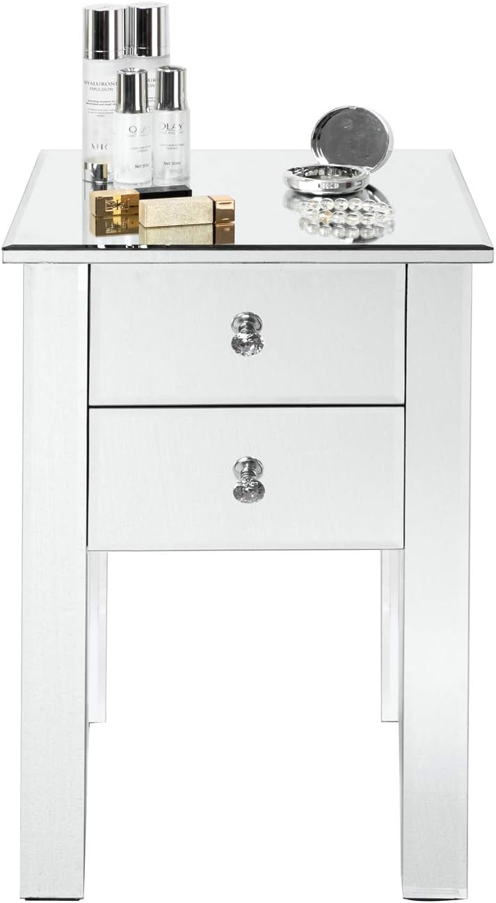 Amazon Com Homvent End Table Nightstand 2 Storage Drawers