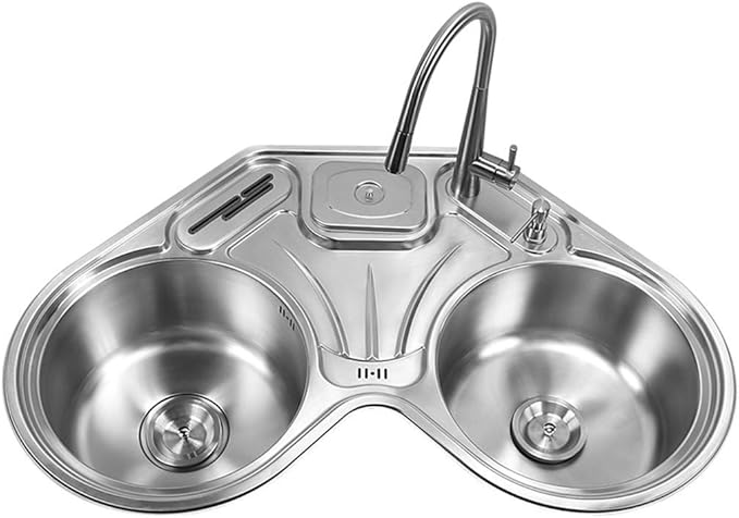 Alqn Accesorios de baño Fregadero triangular de la cocina Utensilios de