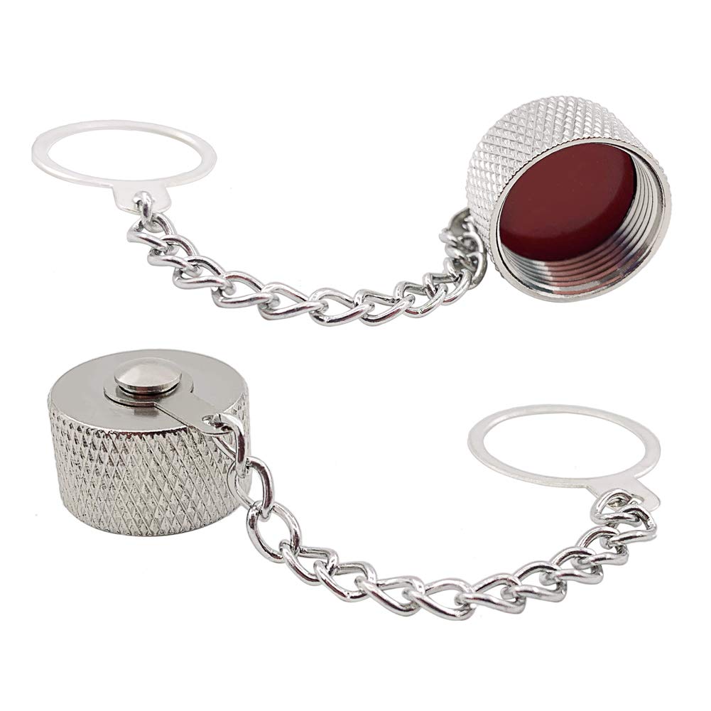 Photo 1 of (Pack of 10) Protective Cover Dust Cap with Chain for N Type Female and UHF Female SO-239 Connector Adapter