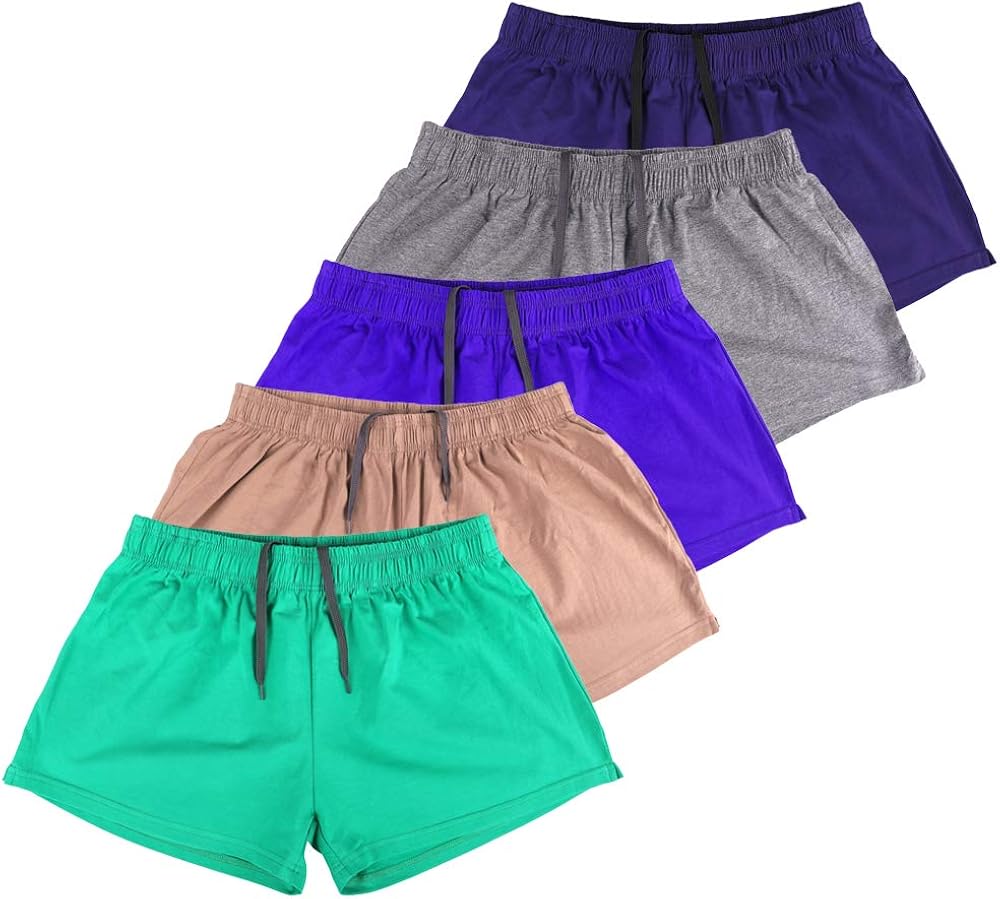 Muscle Alive Mens Bodybuilding Shorts 3" Inseam Cotton Medium