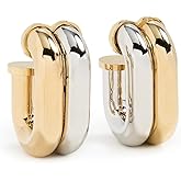 rabanne Women's Boucle D'Oreill Earrings, Gold/Silver, One Size