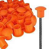 250 Pcs Orange Rebar Caps - Rebar Cap Cover Plastic