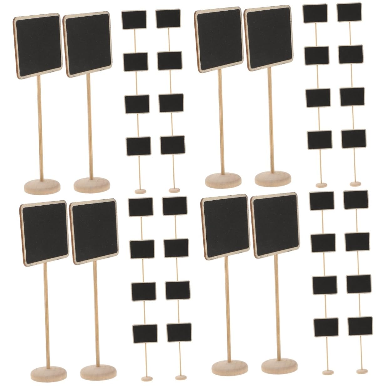 40 Pcs Sign Plants Classification Name Tags for Classroom Mini Message Board Chalk Signs Wood Plant Labels Garden Markers Memo Signs Flower Markers Mini Decor Wooden