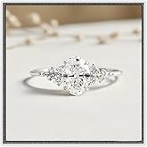 ZengoriGems 1CT/2CT/3CT 14K Gold Plated 925 Sterling Silver Oval Cut Engagement Rings Solitaire Cubic Zirconia CZ Wedding Promise Bands For Women Size 5-9