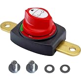 Ampper Side Post Battery Disconnect Switch 12V - 48V, Marine Battery Switch Disconnect Power Cut Shut Off for Car, RV and Boat (On/Off)