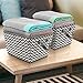 Sorbus Storage Basket Bins, Tapered Chevron Fabric Baskets for Household Essentials, Foldable & Portable for Nursery, Closet, Car, and More