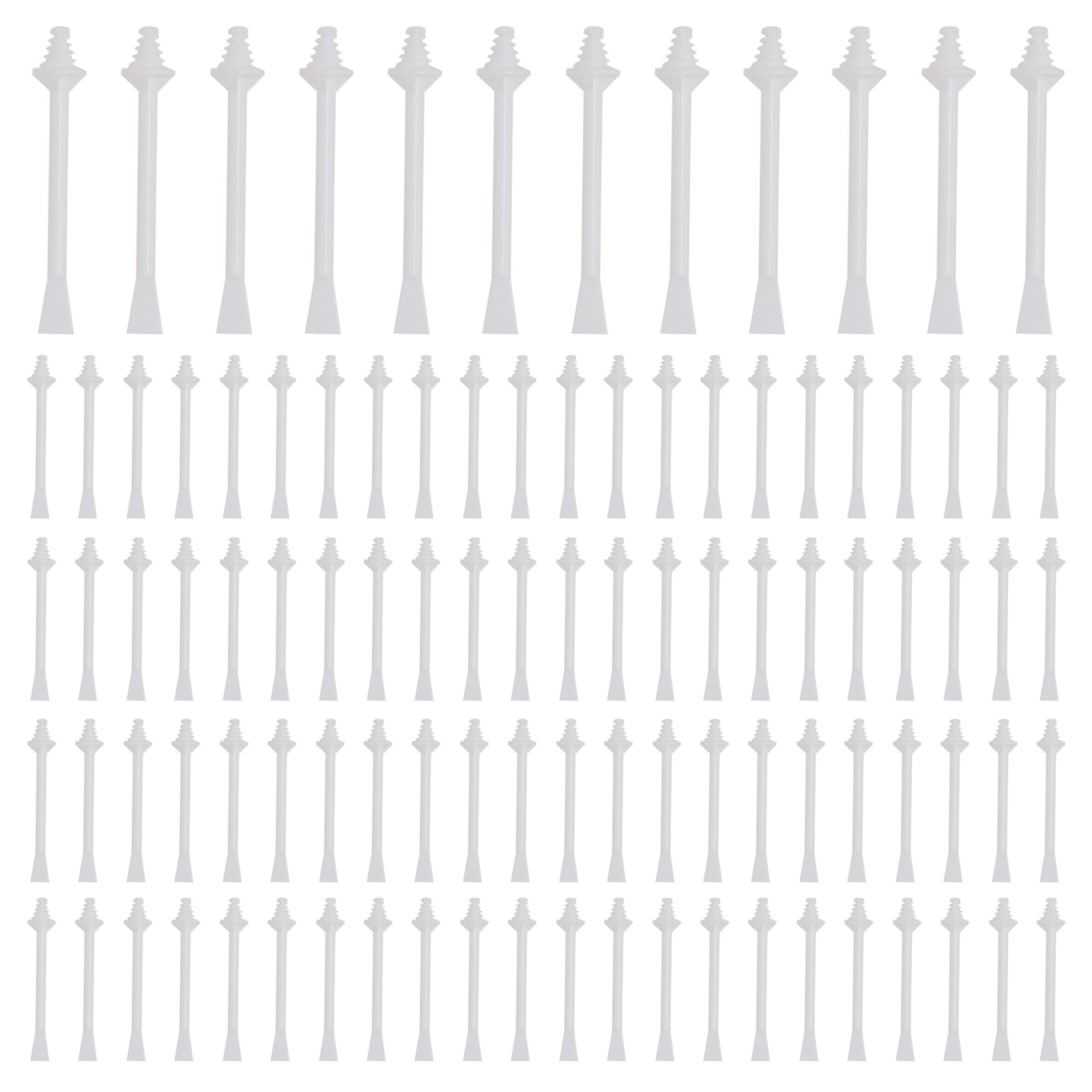 MIVAIUN 100 Pack Nose Wax Sticks Nose Wax Sticks Applicators, Dual-End Nasal Wax Spatulas Strips, Facial Wax Spatulas, Plastic Wax Stick, for Nose Eyebrow Facial Hair Cleaning (white)