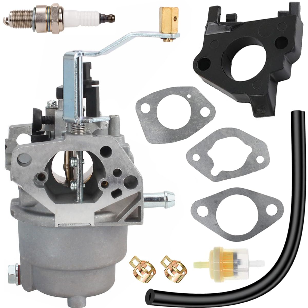 ZAMDOE Carburetor for Generac RS5500 389cc 0066740 G0066720 G0066740 Generator Engine Replaces 0G8442G110 with Gasket Spark Plug Fuel Filter Fuel Line