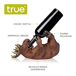 True Mischievous Moose Polyresin Wine Bottle Holder