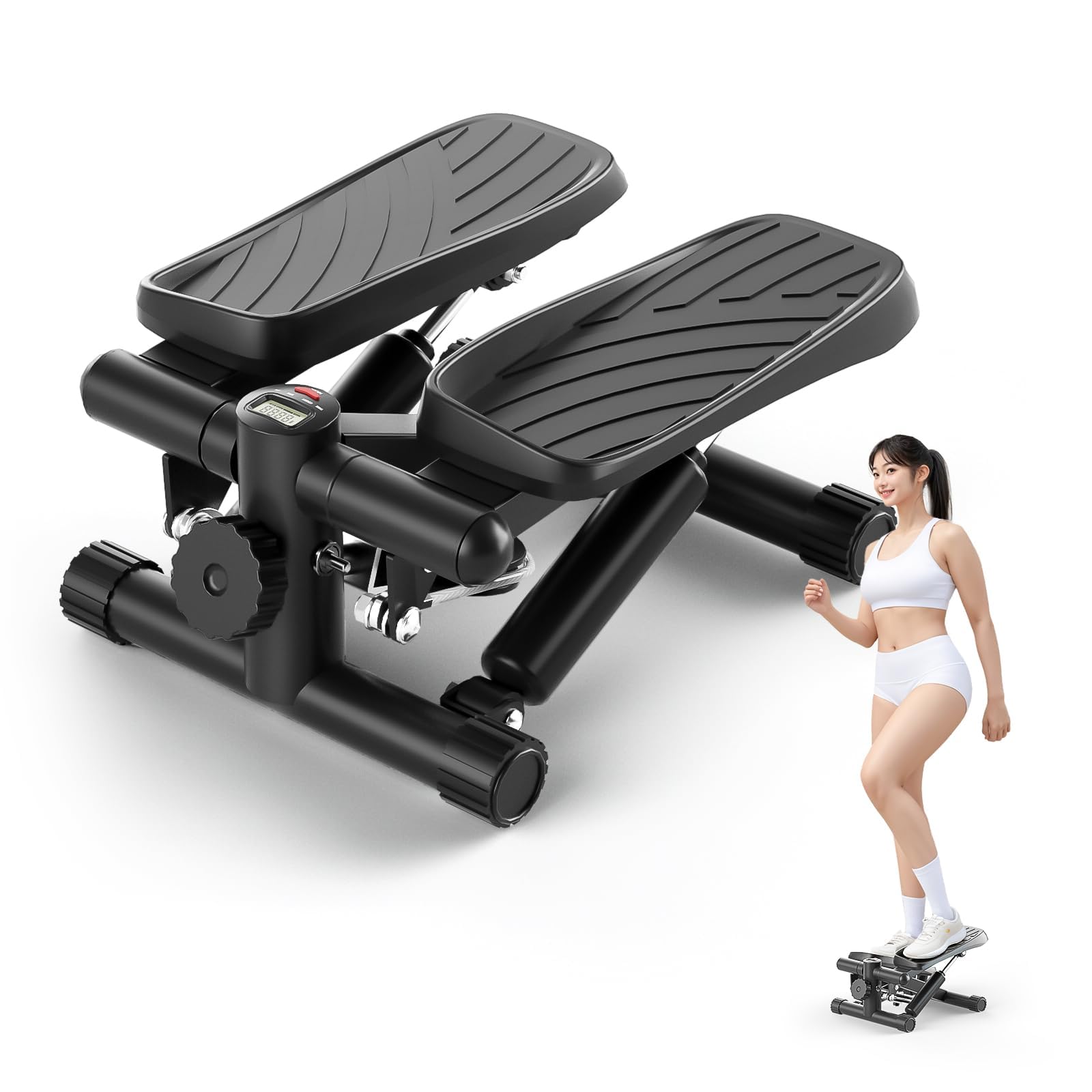 HOFTME ステッパー コンパクト 静音 ツイストステッパー デジタルモニター付き 有酸素運動 ミニフィットネス器具 美脚 美尻 足腰 トレーニング 自宅用 (S056B)商品画像