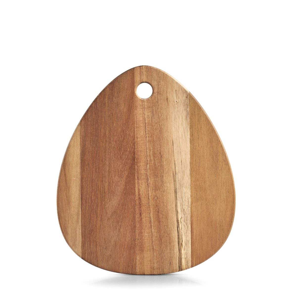 Zeller 25518 Chopping Board Teardrop Shape Acacia Oiled Approx. 30 x 26 x 2 cm