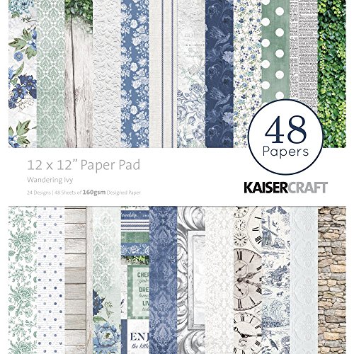 Kaisercraft PP248 Paper Pad 12"X12" 48/Pkg, Pen & Ink