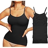 FeelinGirl Shapewear Tank Tops for Women Tummy Control Camisoles Seamless Compression Cami Shaper Pack of 2