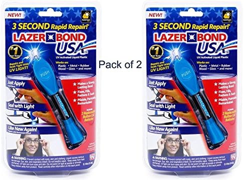 Lazer Bond - Liquid Resin Seals in Only 3 Sec (2 Packs) As Seen ON TV