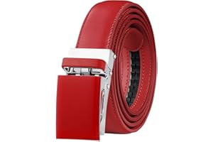 Falari Automatic Ratchet Buckle Leather Belt, 1 Inch Wide, Trim to Fit Design for Women, Boys and Girls