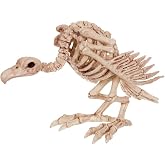 Crazy Bonez Skeleton Vulture &ndash; 10" Halloween Skeleton Bird | with Bendable Neck &ndash; Durable All-Weather Plastic Prop for Indoor &amp; Outdoor Decoration