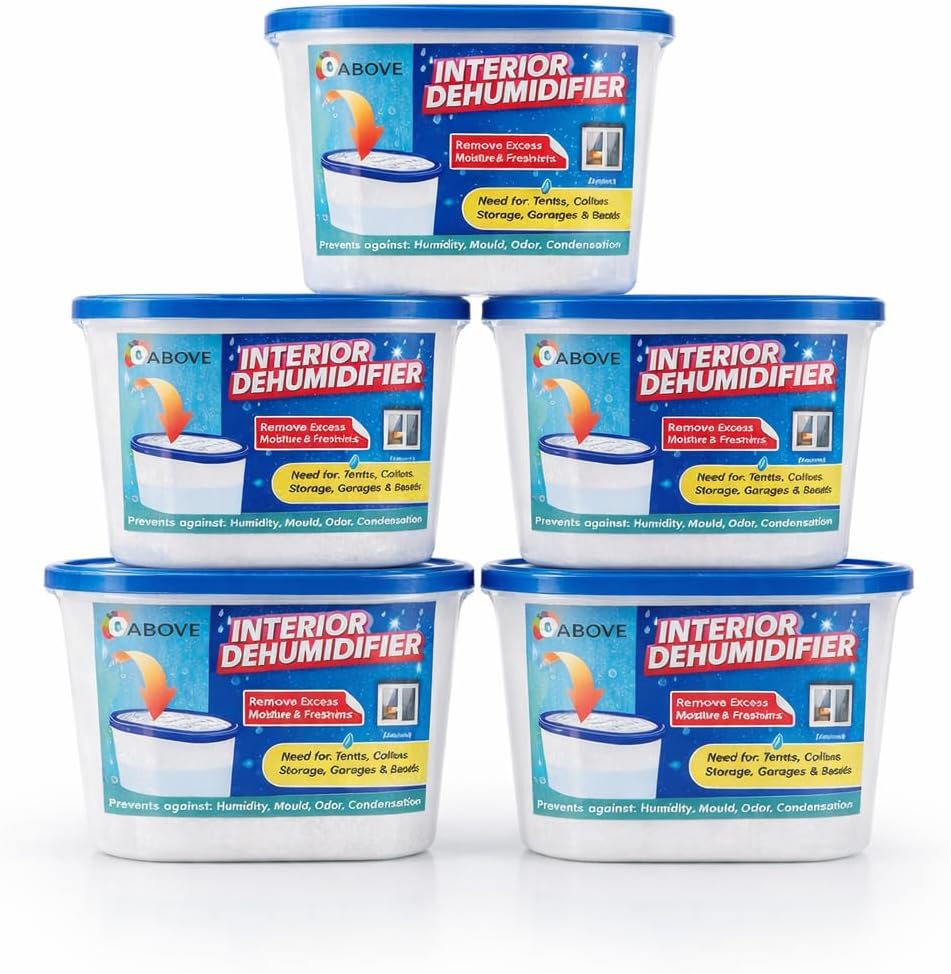 1ABOVE Dehumidifier 500ml Pack of 5 | Moisture Absorber For Damp Mould