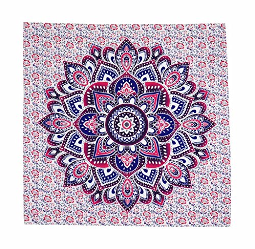 Usstore 1PC Hippie Psychedelic Tapestry Mandala Bedspread Decor Cover Up Shower Beach Towel Swimwear Bathing Suit Kimono Tunic Yoga Mat Fringing (C)