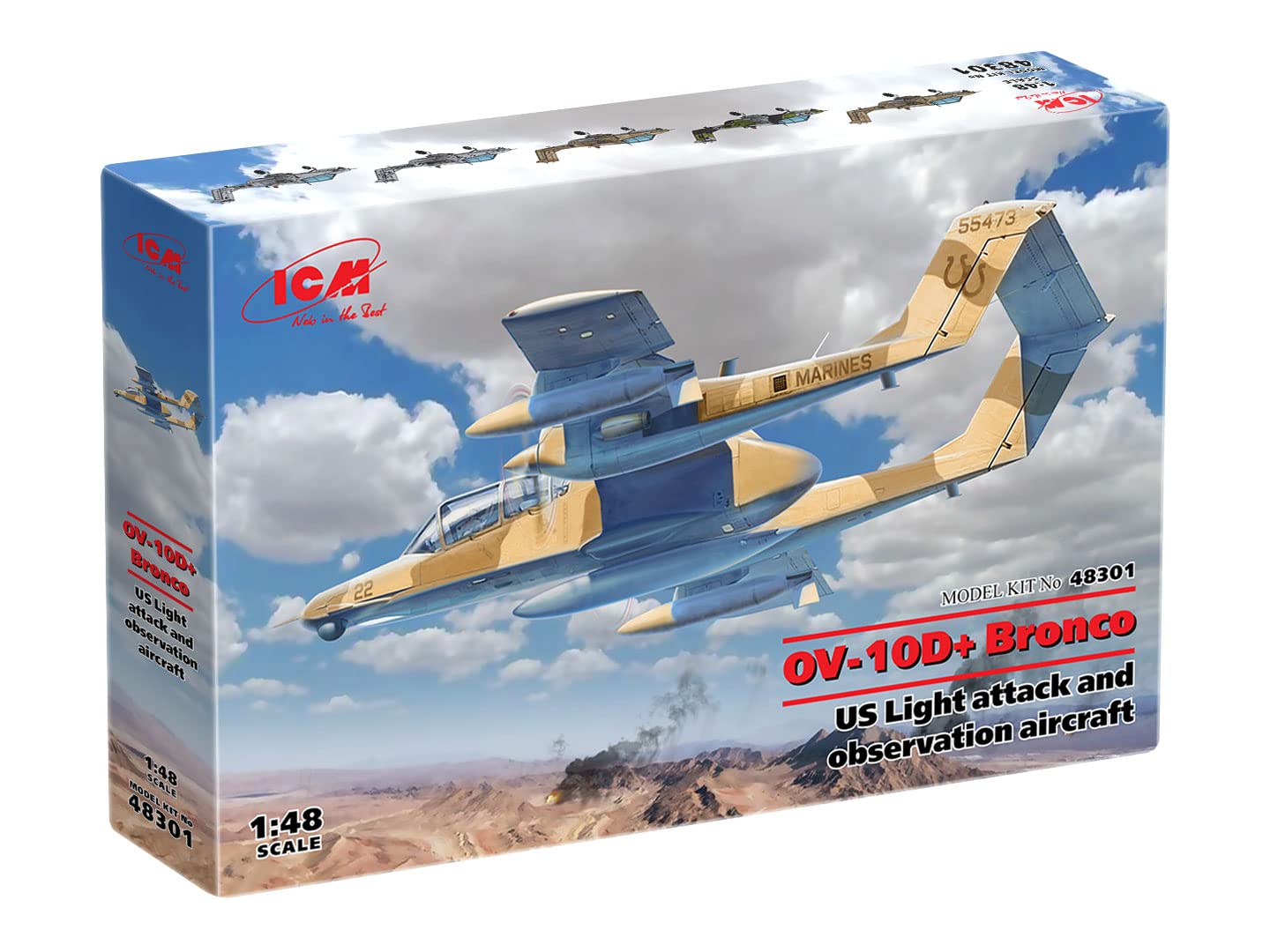 ICM 1:48 OV 10D+ Bronco US Attack Aircraft, Model kit, ICM48301