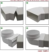 Kair Rectangular Ducting 110x54mm 1m Flat Channel Pipe view 4