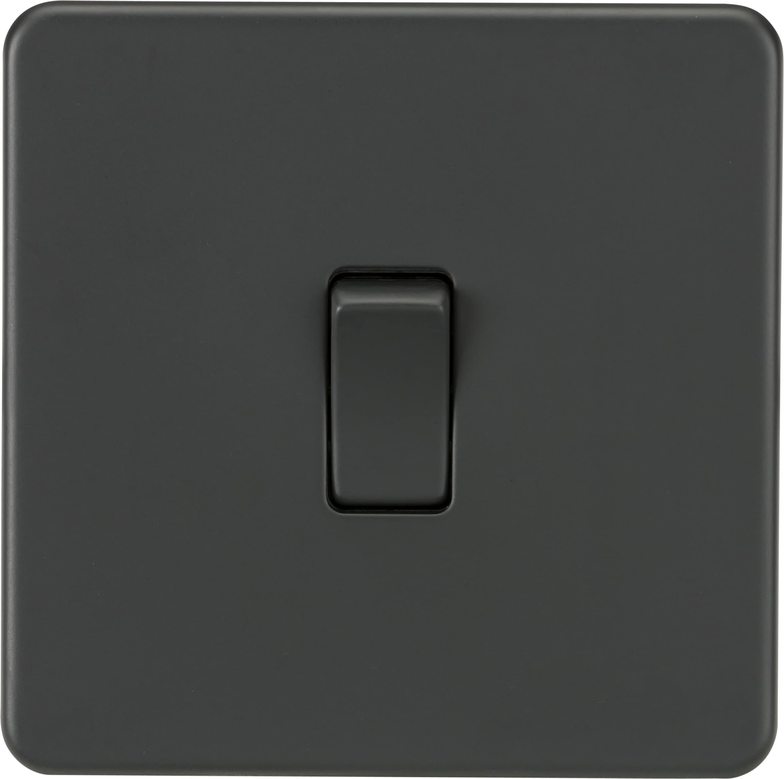 Knightsbridge SF2000 Screwless 10AX 1G 2-Way Light Switch - Anthracite
