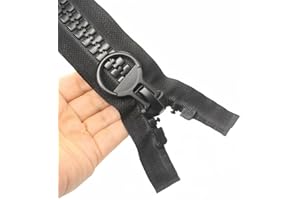YaHoGa 61cm #20 Super Large Separating Giant Plastic Zippers for Sewing Tents Coats Overcoats Boat Cover Canvas Heavy Duty Huge Resin Zippers (24" Black)
