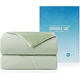 Snuggle Sac Natural Viscose Cooling Comforter King Size, Lightweight Breathable Silky Cooling Bedding with Q-Max>0.45 for Bedroom, Home Decor, Hot Sleepers & Night Sweats, Sage Green 106"x90"