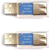 PortaPow USB Power Blocker - Stops Charging, Allows Data (Twin Pack)