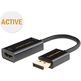 CableCreation (DP1.2) Active DisplayPort to HDMI Cable, DP to HDMI,4K X 2K & 3D Audio/Video, Eyefinity Multi-Screen Support,Black (10CM)