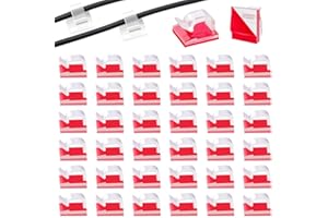 50 Pcs Adhesive Cable Clips, Self Adhesive Christmas Light Clips Mini Cable Management Clip Cable Organizer for Home, Office,