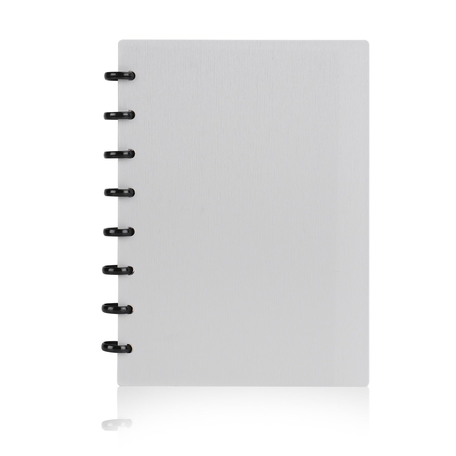 Eagle Discbound Notebook, Customizable Notebook, Junior Size, Poly Cover, 60 Sheets Ruled/Lined Pages (Grey)