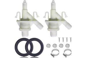 XINGEHOR 385311641 RV Toilet Water Valve Kit for Sealand Dometic 300 301 310 311 320 321 RV Toilet Valve Series, Camper Trailer RV Pedal Toilet Repair with 385311658 Flush Ball Seal Leak-Proof Parts 2pcs