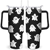 Halloween Tumbler Halloween Gifts for Women Ghost Cups Gothic Tumblers with Lids and Straw 40oz Coffee Mug Travel Cup Unique Birthday Gift