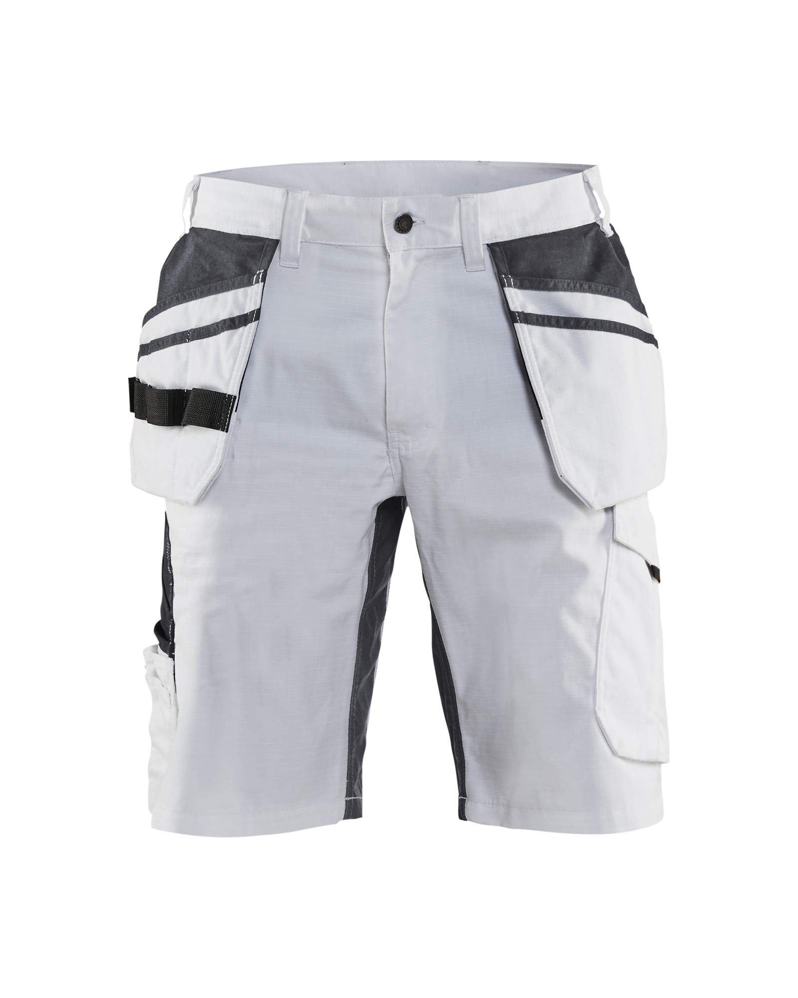 BLÅKLÄDER Blaklader 109913301098C64 Painter's Stretch Shorts, White/Dark Grey, Size C64