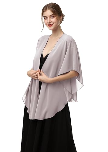 Womens Chiffon Shawls and Wraps Wedding Party Sheer Shawl Scarf - Main Image