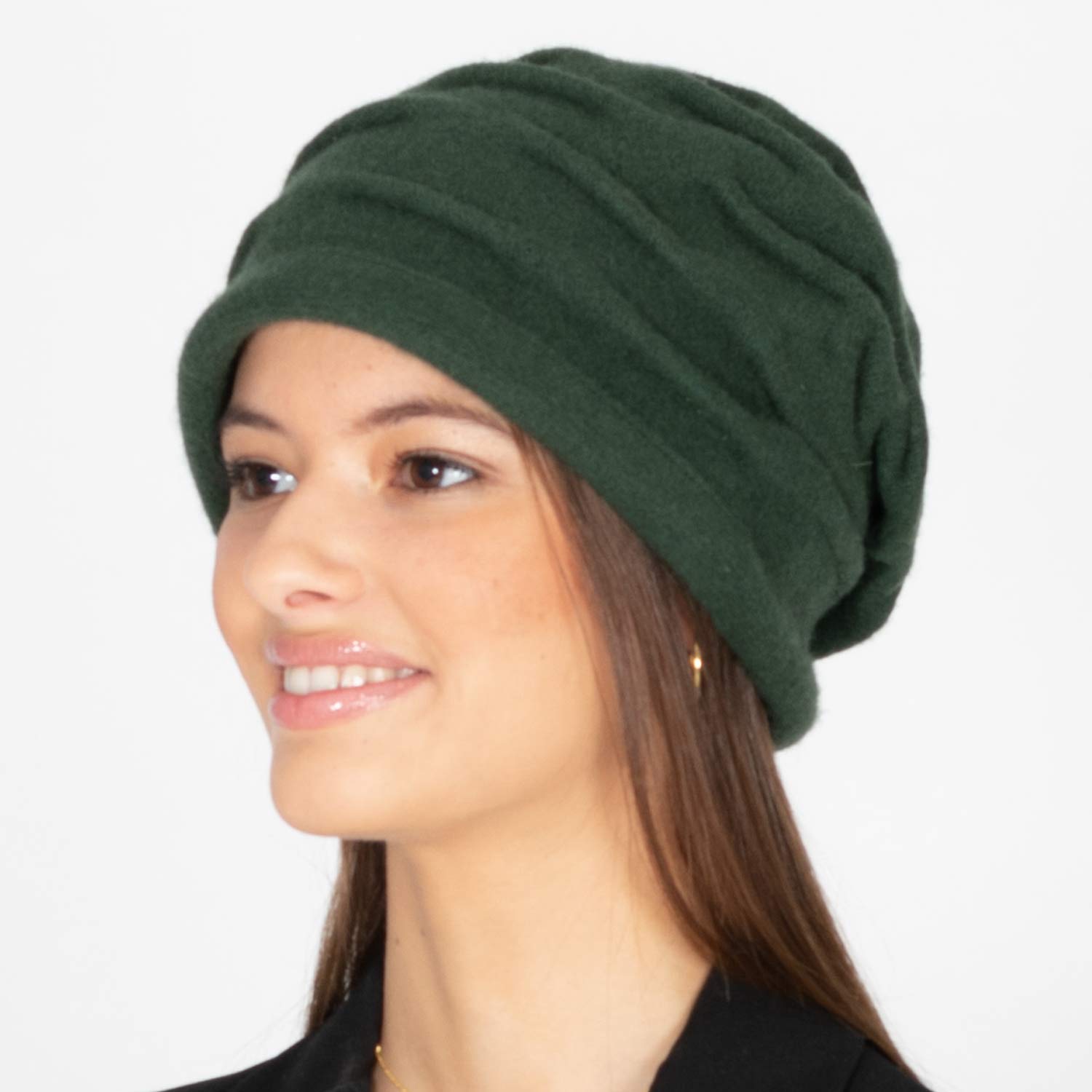 green wool hat