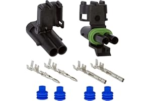 3 Sets of CustomConnectorKits Genuine Delphi (Aptiv) Weather Pack Single Assembly Kits (12 AWG, 2 Way)